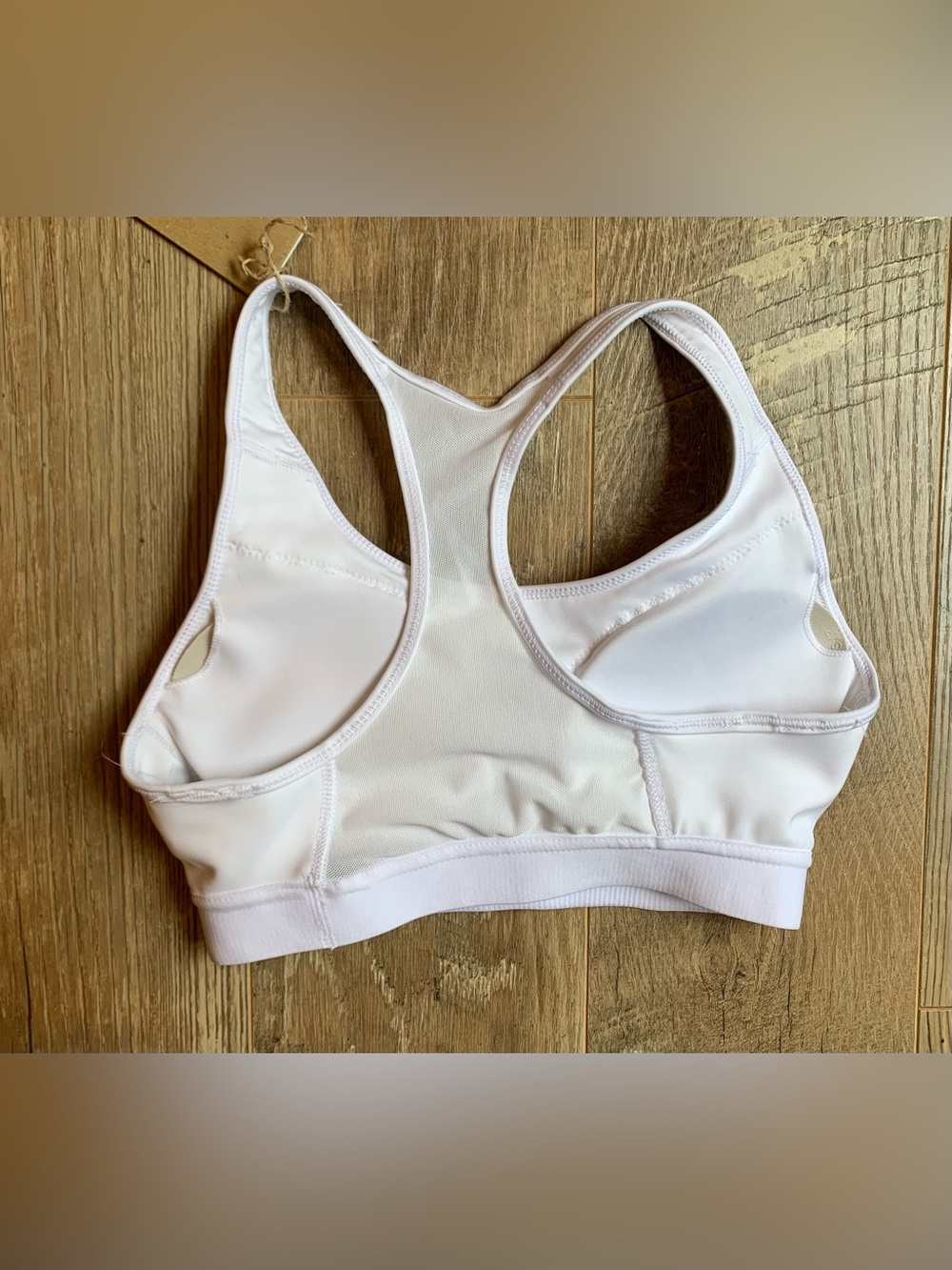 adidas White Racerback Sports Bra with Black Logo NWT - S - Picture 7 of 8